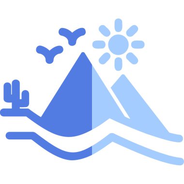 Dune simgesi çizgi vektör çizimi 