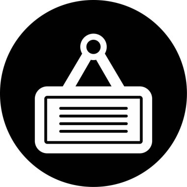 boş tabela, düz simge, vektör illüstrasyonu 