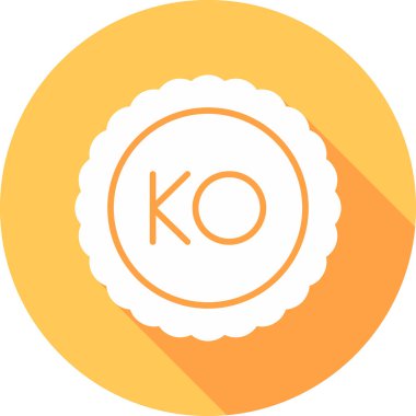 Ko modern simgesinin vektör illüstrasyonu 