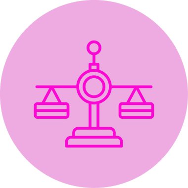 Ölçek simgesi, vektör illüstrasyonu basit tasarım