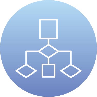 Akış Çizelgesi simgesi, vektör illüstrasyonu             