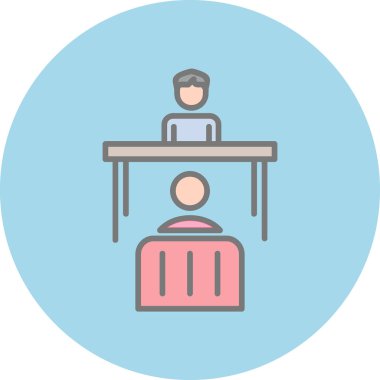 İş Görüşmesi modern simgesinin vektör illüstrasyonu        