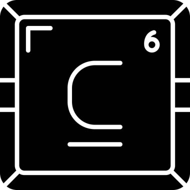 Karbon modern simgesinin vektör illüstrasyonu                      