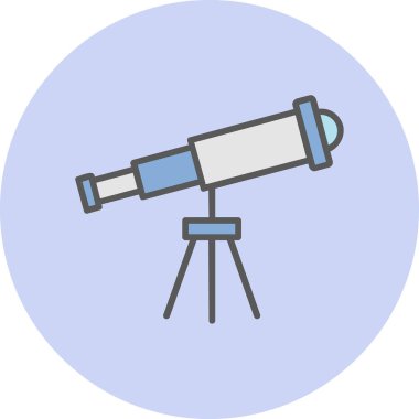 Teleskop. Web simgesi basit illüstrasyon