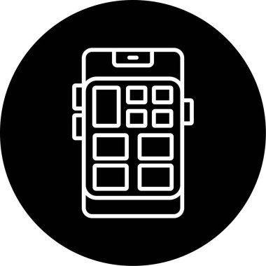 Mobil app simge vektör çizim     