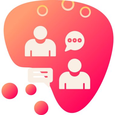 sohbet simgesi, vektör illüstrasyonu basit tasarım