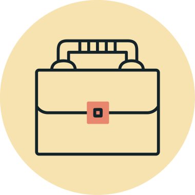 Evrak Çantası'nı web simge vektör çizim