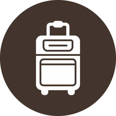 Bavul web simgesi, vektör çizim