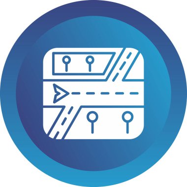 Harita simgesi, konum konsept vektör illüstrasyonu