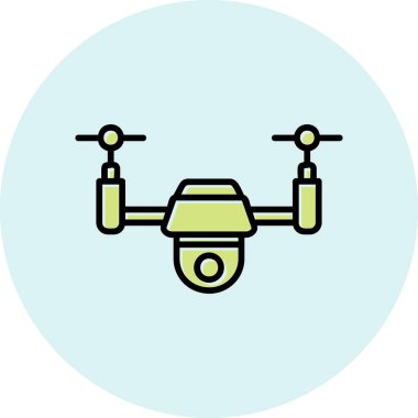 Drone simgesi vektör illüstrasyon tasarımı