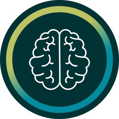 Beyin. Web simgesi basit illüstrasyon 