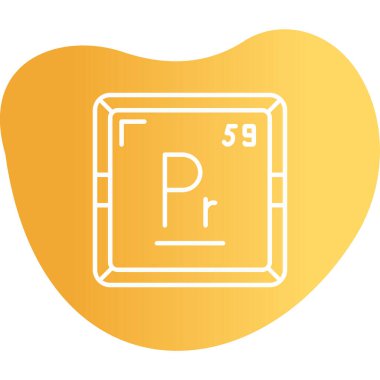 vector illustration of Praseodymium modern icon                       clipart
