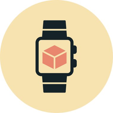 smart watch icon, vector illustration simple design