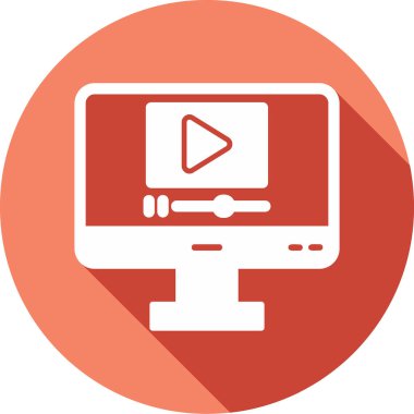 video oynatıcı simgesi, vektör illüstrasyonu basit tasarım