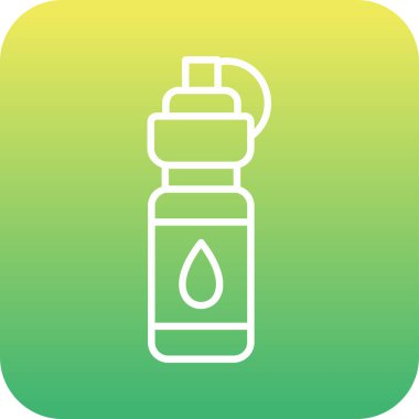 Su şişesi. Web simgesi basit illüstrasyon