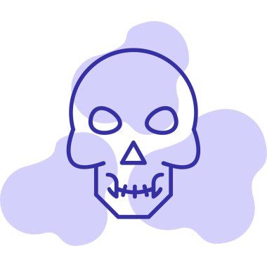 Kafatası. Web simgesi basit illüstrasyon