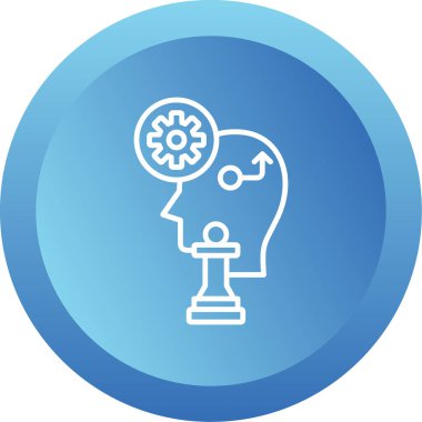 Stratejik düşünme simgesi, vektör illüstrasyonu  