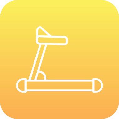 koşu bandı web simgesi, vektör çizim 