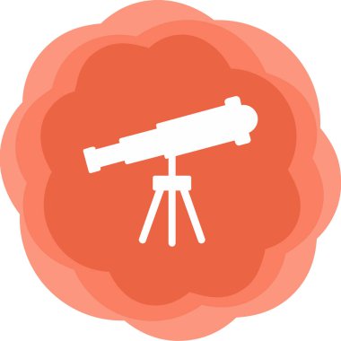 Teleskop. Web simgesi basit illüstrasyon