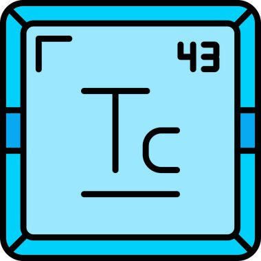 Technetium modern simgesinin vektör çizimi                      
