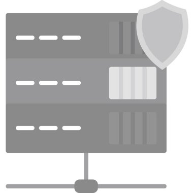 Sunucu Koruma Ağı simgesi basit illüstrasyon              