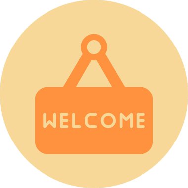 Poster simgesi, vektör illüstrasyonuna hoşgeldiniz