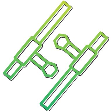 Tonfa. Web simgesi basit tasarım
