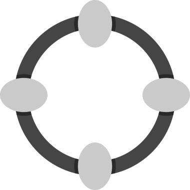 Oval Web simgesi basit illüstrasyon 