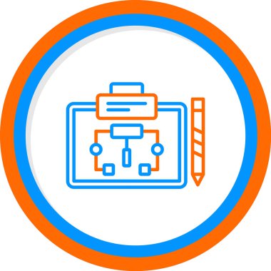 Basit illüstrasyon web simgesi planlama 