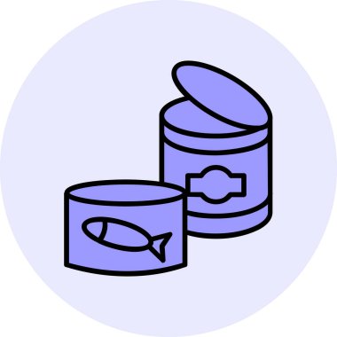 Konserve yemek ikonu. Web için basit illüstrasyon simgesi