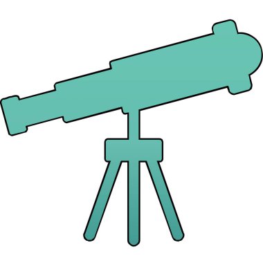 Teleskop. Web simgesi basit illüstrasyon
