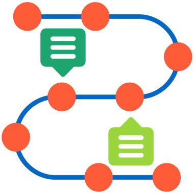 Zaman çizgisi modern simgesinin vektör illüstrasyonu       