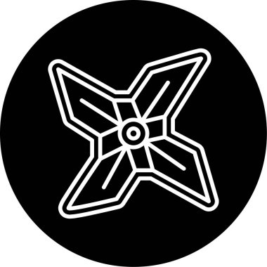 Shuriken simgesinin vektör illüstrasyonu          