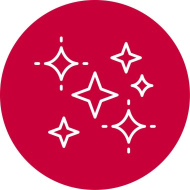 Parıldayan yıldızlar simgesi, vektör illüstrasyonu 