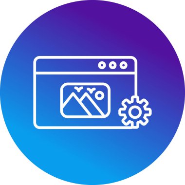 İçerik Yönetimi Sistemi modern simgesinin vektör illüstrasyonu            