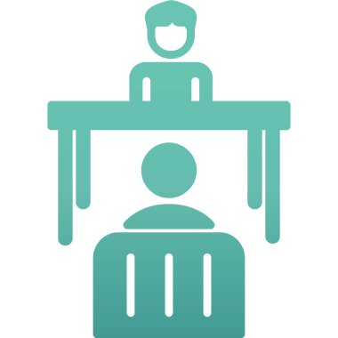 İş Görüşmesi modern simgesinin vektör illüstrasyonu        