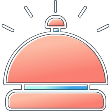 Desk Bell modern simgesinin vektör çizimi            
