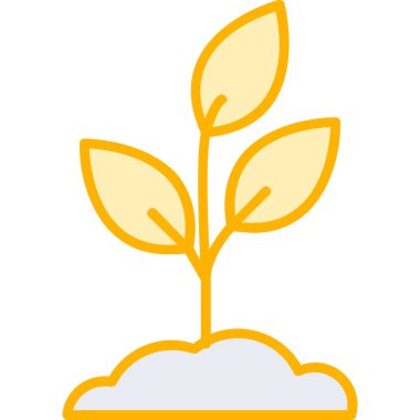 Bitki. Web simgesi basit illüstrasyon 