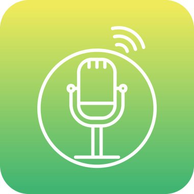 mikrofon web simge vektör çizim 