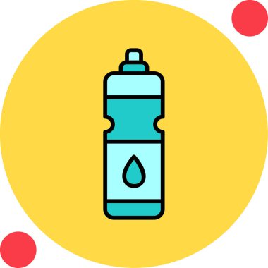 Su şişesi. Web simgesi basit illüstrasyon
