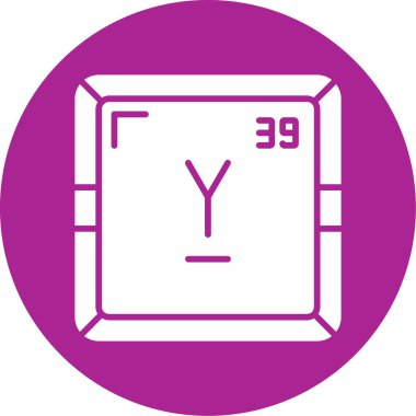 vector illustration of Yttrium modern icon                       clipart