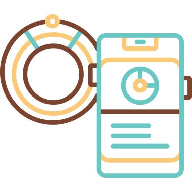 Radar simgesi, vektör illüstrasyonu basit tasarım