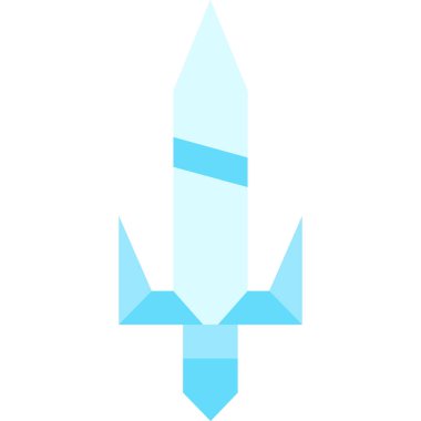 kılıç simgesi, vektör illüstrasyonu basit tasarım