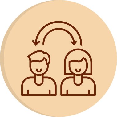 Empati web simgesi vektör çizimi