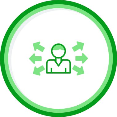 Çoklu görev ağ simgesi, vektör illüstrasyonu 