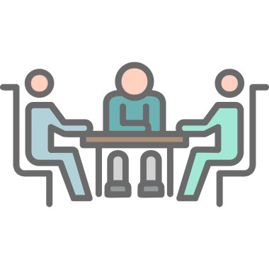 toplantı web simgesi vektör illüstrasyonu 