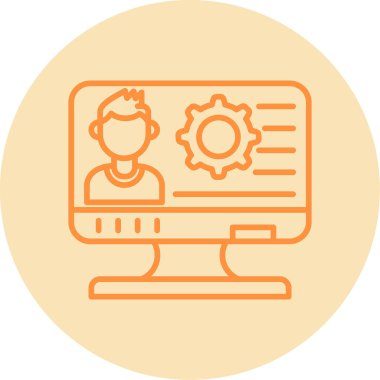 Web simgesi basit illüstrasyon ayarlanıyor