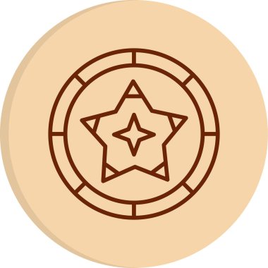 yıldız web simgesi basit illüstrasyon 