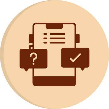 Quiz web simgesi, vektör illüstrasyonu