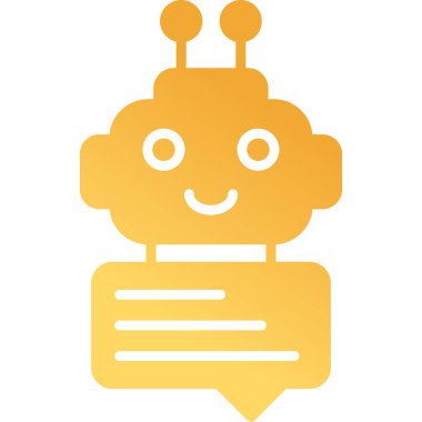Chatbot. Web simgesi basit illüstrasyon       